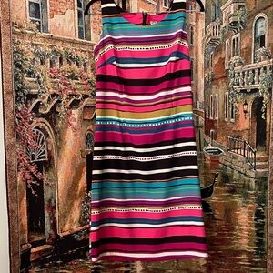 Sangria Vibrant Striped Midi Dress